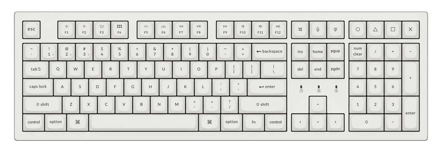A large marketing image providing additional information about the product Keychron K10 Pro RGB White Wireless Mechanical Keyboard - Red Switch - Additional alt info not provided